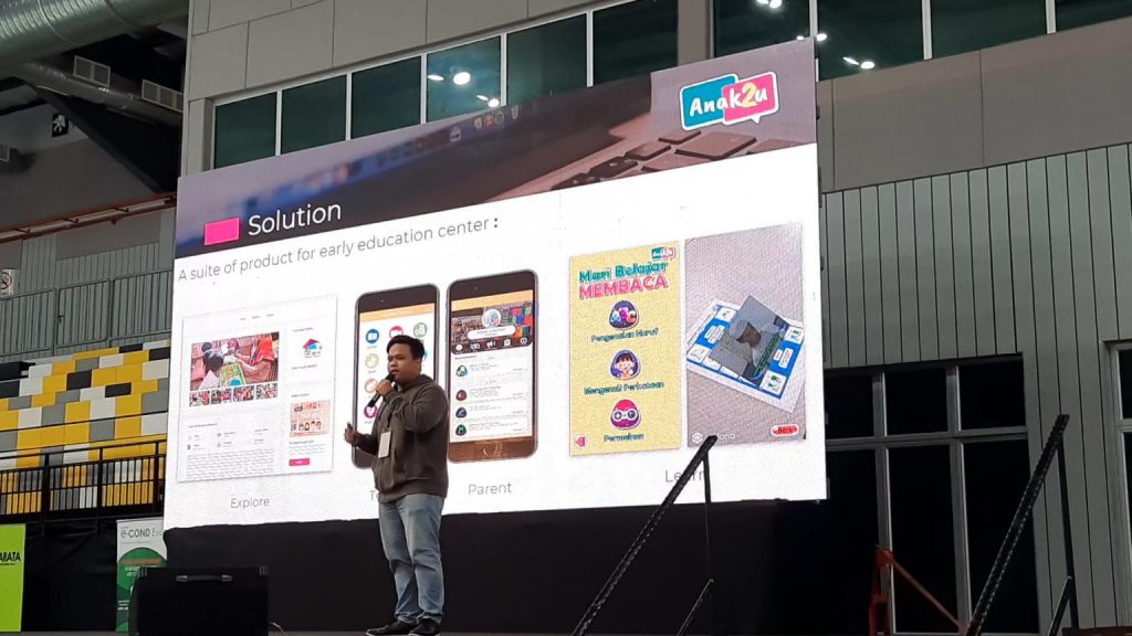 Anak2U menghantar wakil menjaga booth pameran dan pitching di Perak