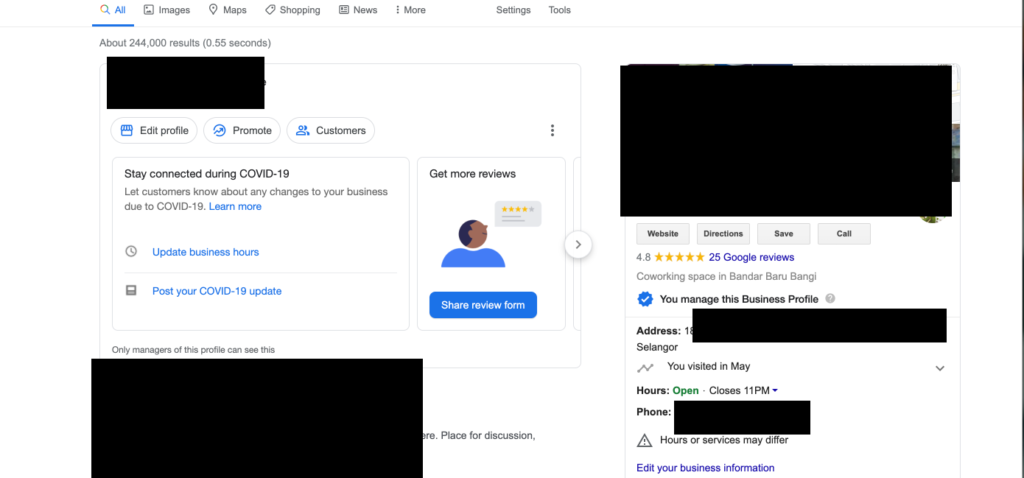 Statistik dan Maklumat di Google My Business