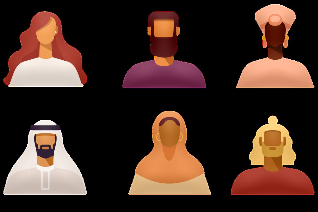 avatars, ethnic, diverse
