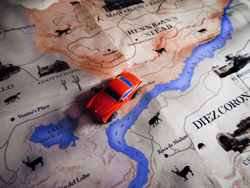 travel, map, toy