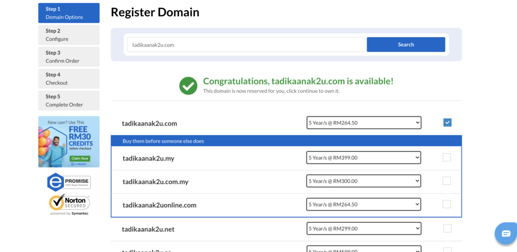 khidmat bina laman web tadika